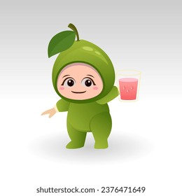 
Vector Guava fruit kawaii cartoon character vector funny Guava fruit kawaii illustration
