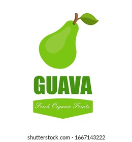 Vector of guava on a white background, for the graphic designer logo.
