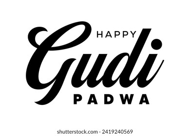 Vector Gudi padwa festival design for indian new year.