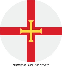 Vector - guernsey Flag Button Icon