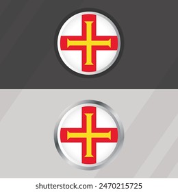 Vector Guernsey Round Flag Template