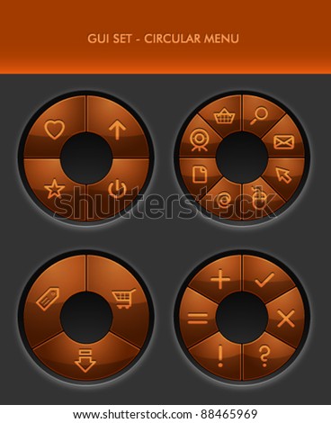 Vector GUI Set - Radial Menus