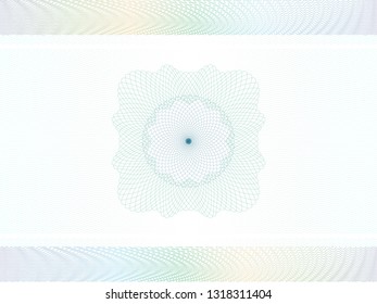 Vector Guilloche background for certificate or diploma and currency design