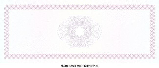 Vector Guilloche background for certificate or diploma and currency design
