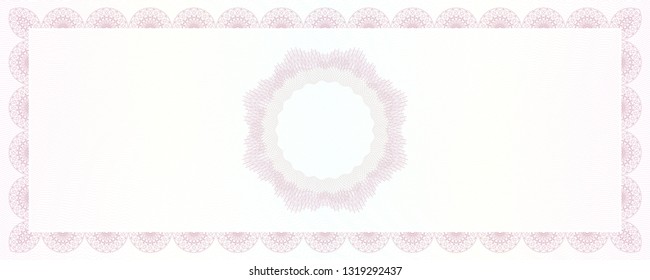 Vector Guilloche background for certificate or diploma and currency design