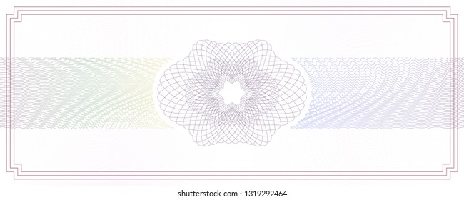 Vector Guilloche background for certificate or diploma and currency design