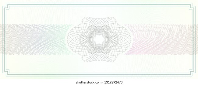 Vector Guilloche background for certificate or diploma and currency design