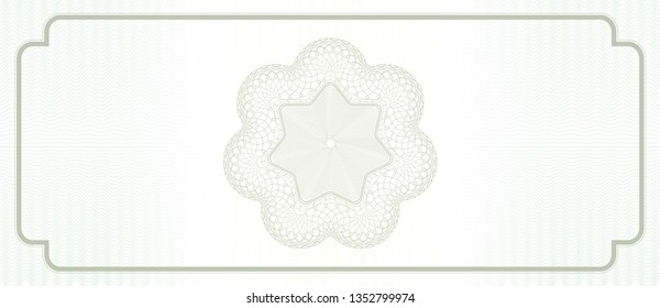 Vector Guilloche background. Monetary banknote background.