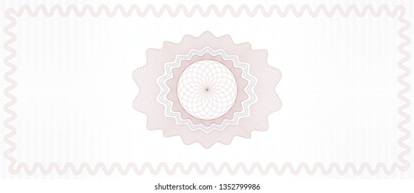 Vector Guilloche background. Monetary banknote background.