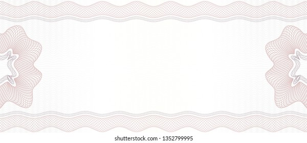 Vector Guilloche background. Monetary banknote background.
