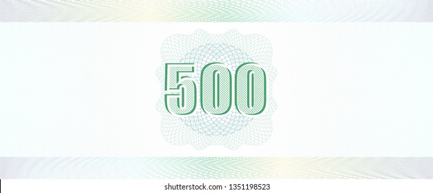 Vector Guilloche background with number fonts. Monetary banknote background.