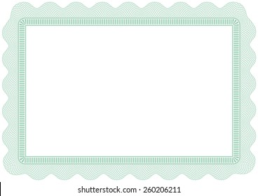 Vector guilloche border as decor element for certificate