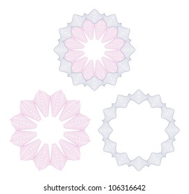 Vector guilloche element for certificate, money design