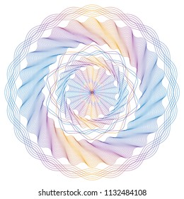 Vector Guilloche elements for certificate or diploma and currency design