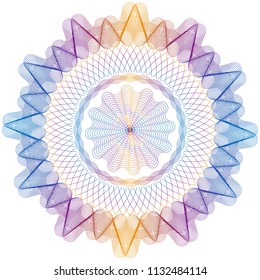 Vector Guilloche elements for certificate or diploma and currency design