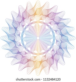 Vector Guilloche elements for certificate or diploma and currency design