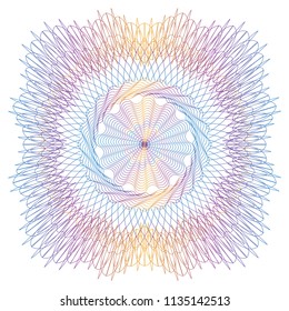 Vector Guilloche elements for certificate or diploma and currency design
