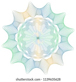 Vector Guilloche elements for certificate or diploma and currency design