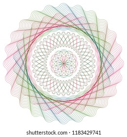 Vector Guilloche elements for certificate or diploma and currency design