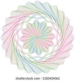 Vector Guilloche elements for certificate or diploma and currency design