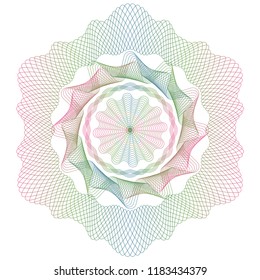 Vector Guilloche elements for certificate or diploma and currency design