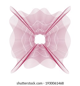 Vector Guilloche elements for certificate or diploma and currency design