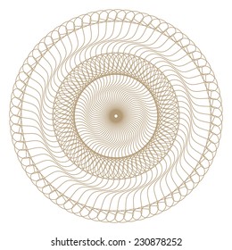 vector guilloche rosette certificate or diplomas, decorative elements