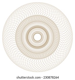  vector guilloche rosette certificate or diplomas, decorative elements