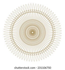  vector guilloche rosette certificate or diplomas, decorative elements