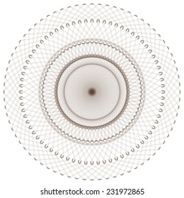 vector guilloche rosette certificate or diplomas, decorative elements
