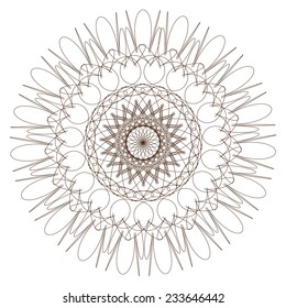 vector guilloche rosette certificate or diplomas, decorative elements