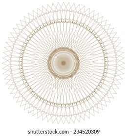 vector guilloche rosette certificate or diplomas, decorative elements
