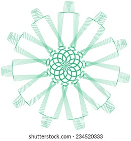 vector guilloche rosette certificate or diplomas, decorative elements