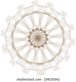 vector guilloche rosette certificate or diplomas, decorative elements