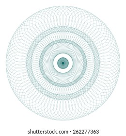 vector guilloche rosette certificate or diplomas, decorative elements