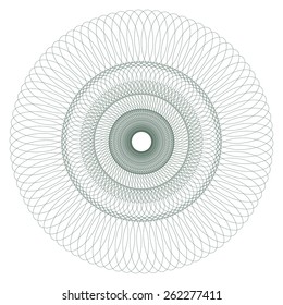 vector guilloche rosette certificate or diplomas, decorative elements