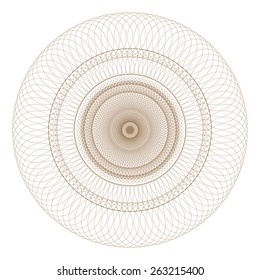 vector guilloche rosette certificate or diplomas, decorative elements