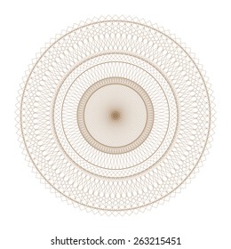 vector guilloche rosette certificate or diplomas, decorative elements