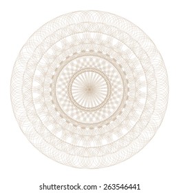 vector guilloche rosette certificate or diplomas, decorative elements