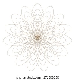 vector guilloche rosette certificate or diplomas, decorative elements