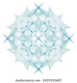Vector guilloche round pattern rosette for banknotes and certificate Vector guilloche Design