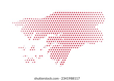 Vector Guinea Bissau Dotted Map Illustration, can be used for business designs, presentation designs or any suitable designs.