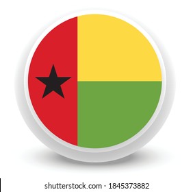 Vector - guinea bissau Flag Button Icon