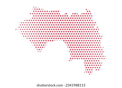 Vector Guinea Dotted Map Illustration, can be used for business designs, presentation designs or any suitable designs.