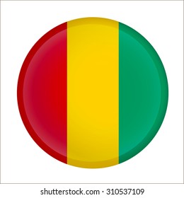 Vector - Guinea Flag Glossy Button