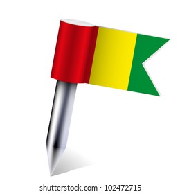 Vector Guinea flag isolated on white. Eps10