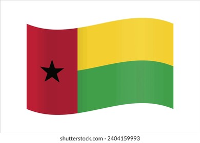 Vector Guinea-Bissau flag background illustration texture