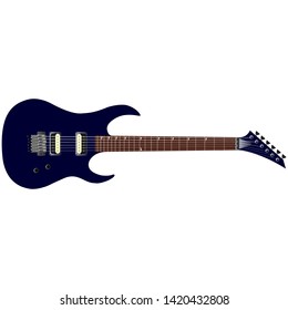 Vector. Guitar electric. Blue custom. EPS10.