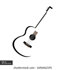 Vector guitar in a flat style design. Musical instrument. Templates for music festival banners, posters, concerts, invitations, greeting cards.
Isolated vector guitar neck icon design template