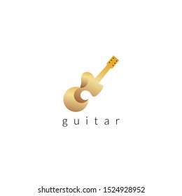 vector guitar gradient gold color